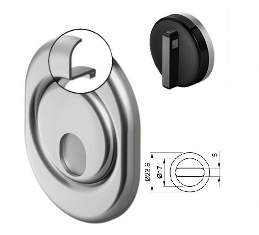 Defender για θωρακισμένες πόρτες μαγνητικό DISEC MRM29-25D1