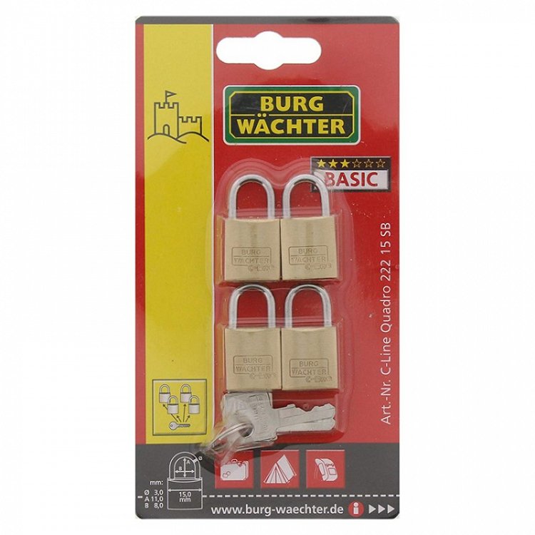 4 Λουκέτα BURG-WÄCHTER Με Ίδιο Κλειδί