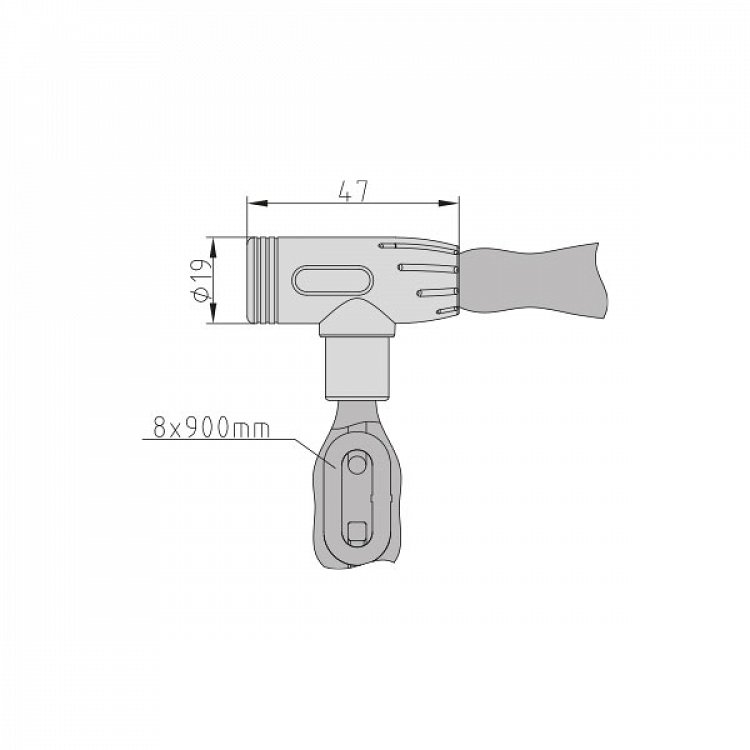 Αλυσίδα Κλειδαριάς BASI ZR 304 Με 2 Κλειδιά 8×900 mm