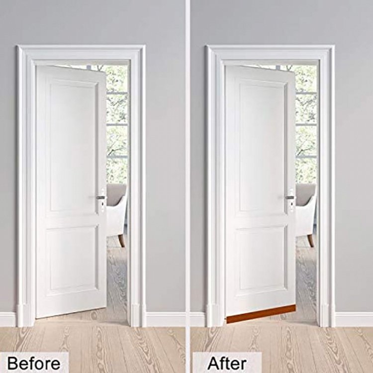 Αεροστόπ Πόρτας Εύκαμπτη Αυτοκόλλητη Ταινία Σιλικόνης Καφέ