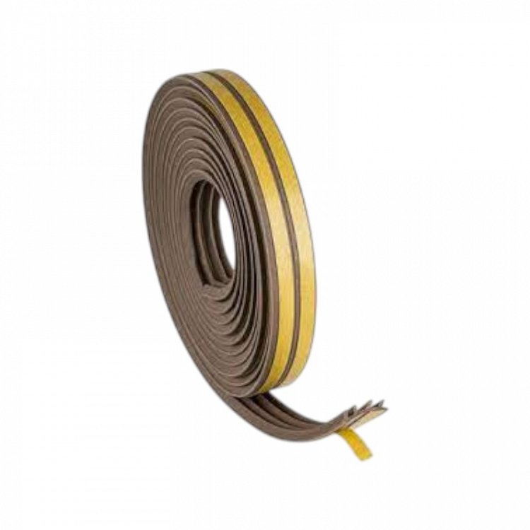 Αεροστόπ Μονωτικό Λάστιχο Πορτών & Παραθύρων Καφέ 6m Geko