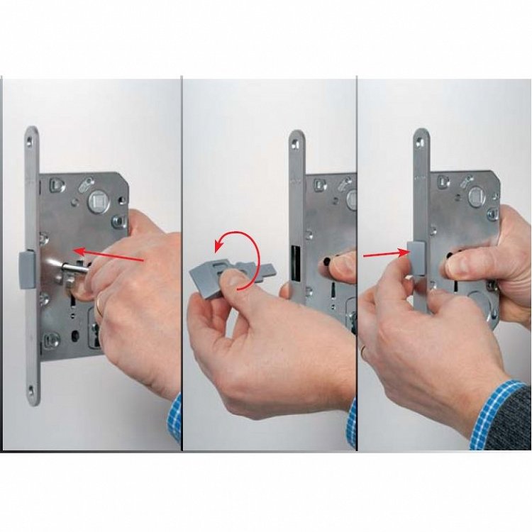 Kλειδαριά AGB MEDIANA EVOLUTION Μεσόπορτας Με Πλαστική Γλώσσα 18mm