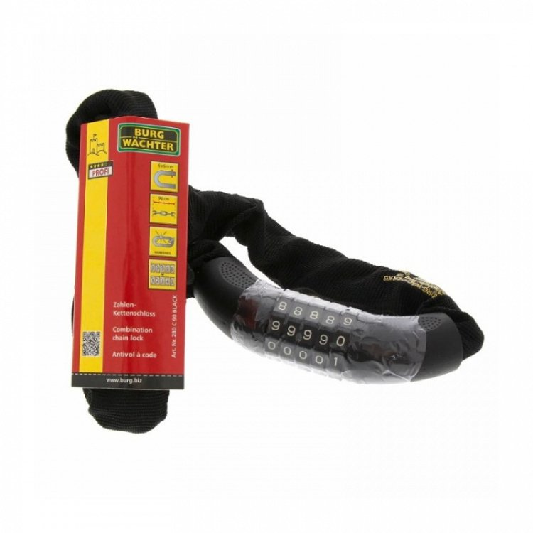 Αλυσίδα Ποδηλάτου BURG-WÄCHTER 280 C 90 Με Συνδυασμό
