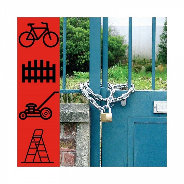 Ατσάλινη Αλυσίδα Master Lock Με Κάλυμμα Βινυλίου