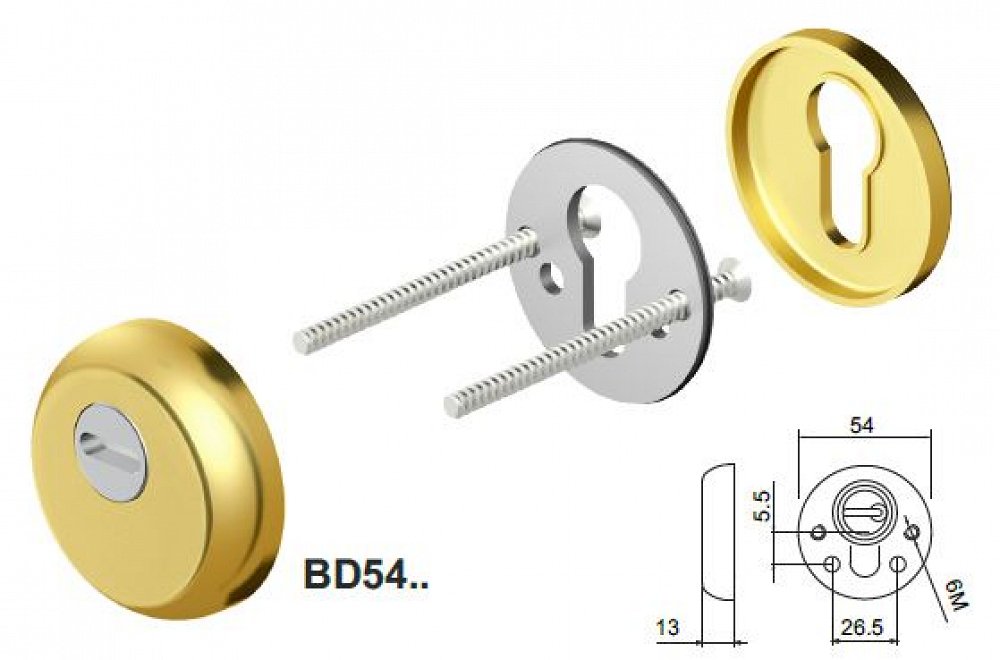 Defender για ξύλινη πόρτα DISEC BD54