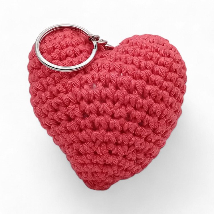 Χειροποίητο Μπρελόκ Πλεκτή Καρδιά