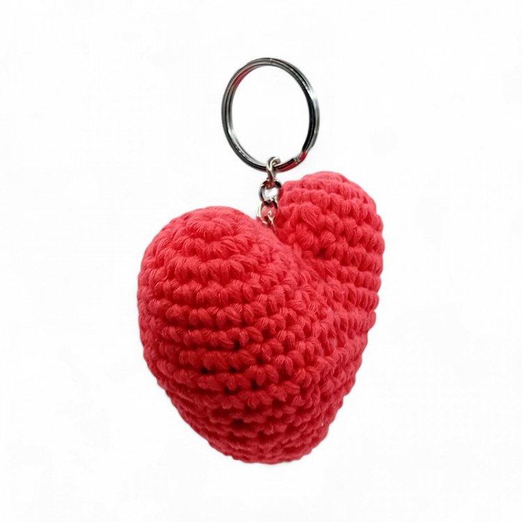 Χειροποίητο Μπρελόκ Πλεκτή Καρδιά