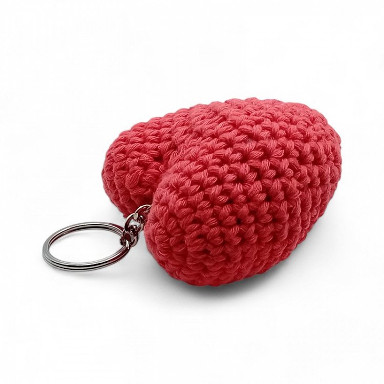 Χειροποίητο Μπρελόκ Πλεκτή Καρδιά