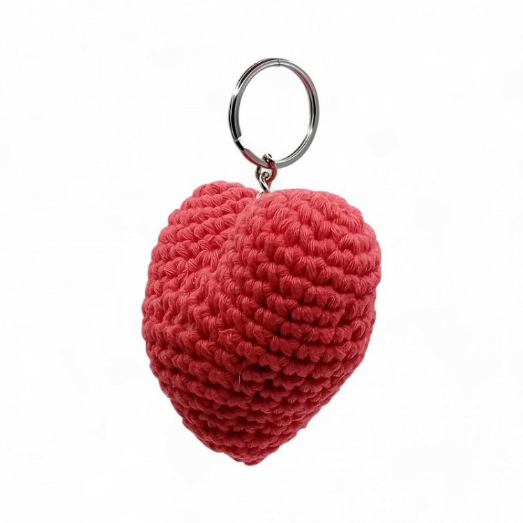 Χειροποίητο Μπρελόκ Πλεκτή Καρδιά