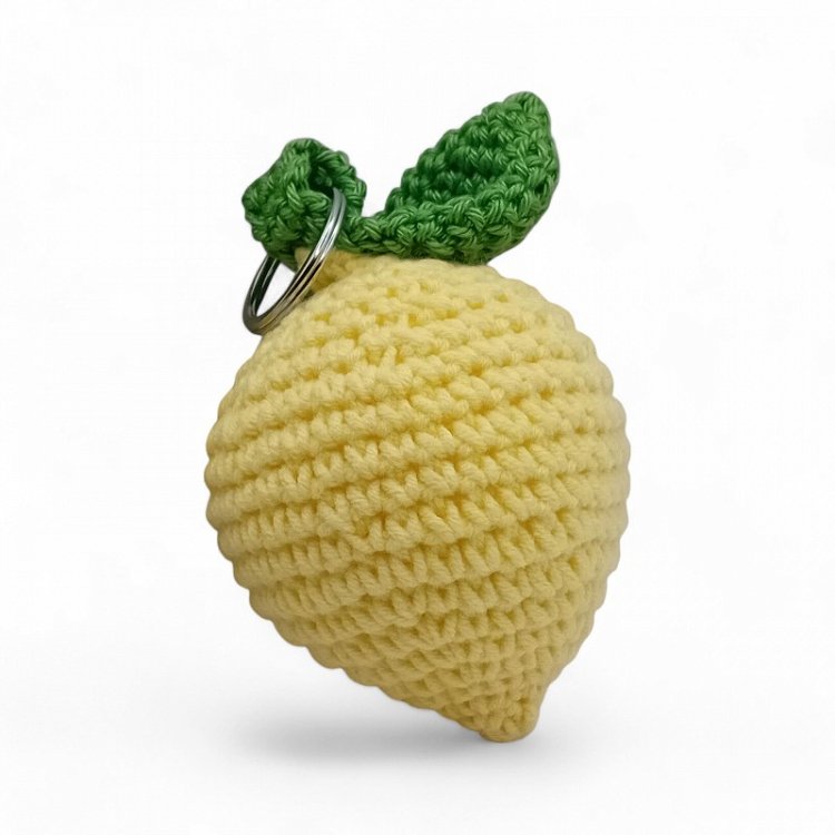 Χειροποίητο Πλεκτό Μπρελόκ Λεμόνι