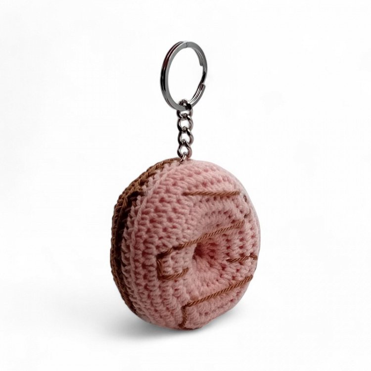 Χειροποίητο Πλεκτό Μπρελόκ Ντόνατ