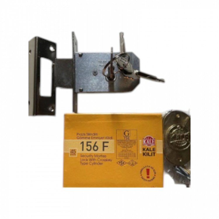 Χωνευτή Κλειδαριά Ασφαλείας Kale 156F με κλειδί τύπου Cross Key, για Μεταλλικές και Ξύλινες πόρτες