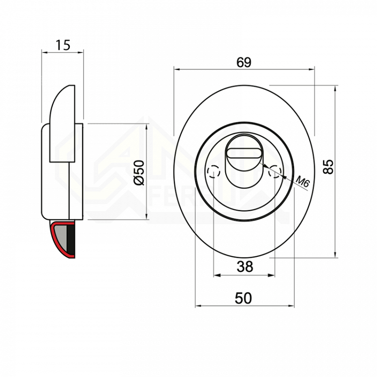 Defender για θωρακισμένες πόρτες μαγνητικό DISEC MR500