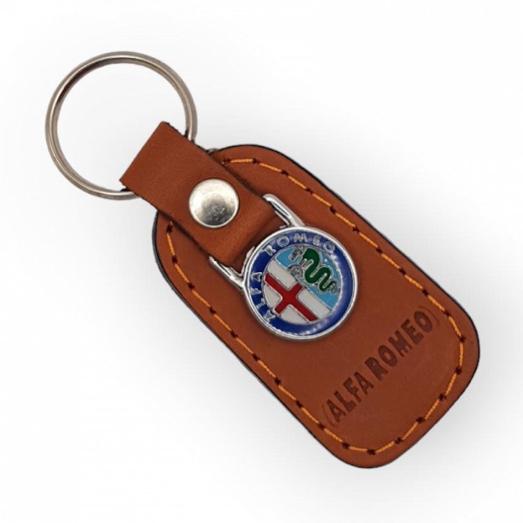 Δερμάτινο μπρελόκ Alfa Romeo Καφέ