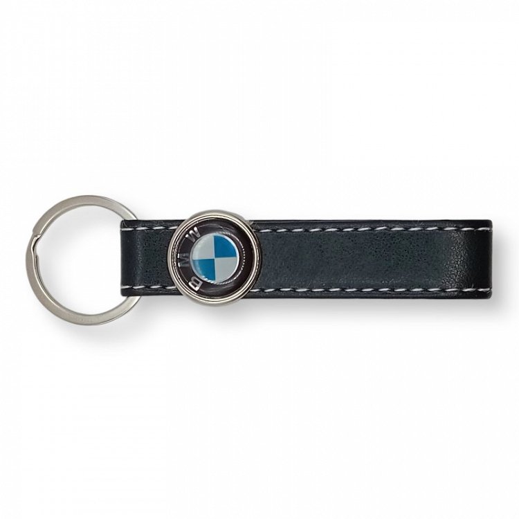 Δερμάτινο Μπρελόκ BMW με Σμάλτο | Μαύρο