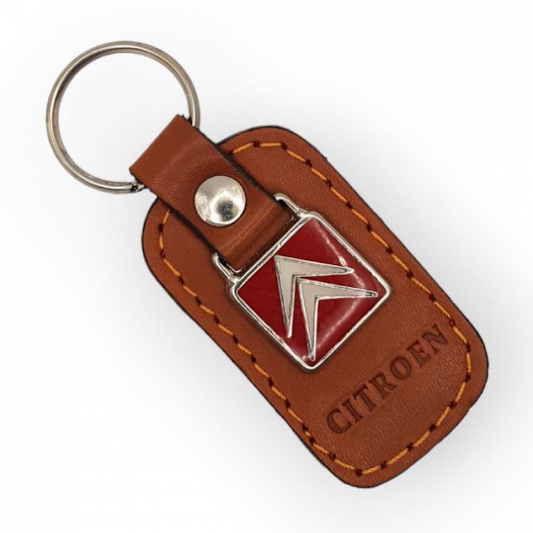 Δερμάτινο μπρελόκ Citroen Καφέ