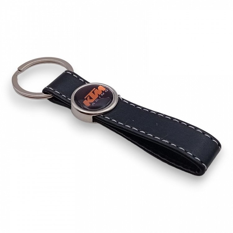 Δερμάτινο Μπρελόκ KTM με Σμάλτο | Μαύρο