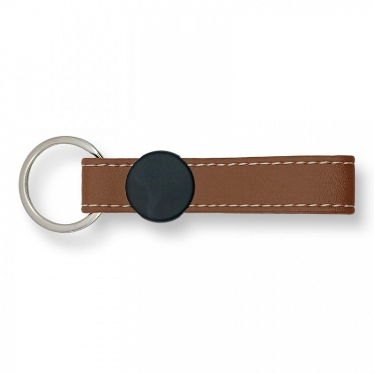 Δερμάτινο Μπρελόκ με Σμάλτο Piaggio Καφέ