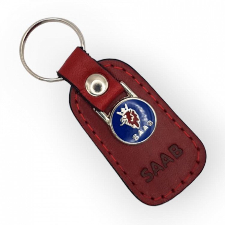 Δερμάτινο μπρελόκ Saab Κόκκινο