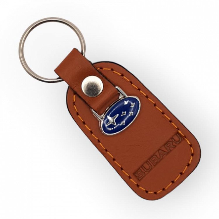 Δερμάτινο μπρελόκ Subaru Καφέ
