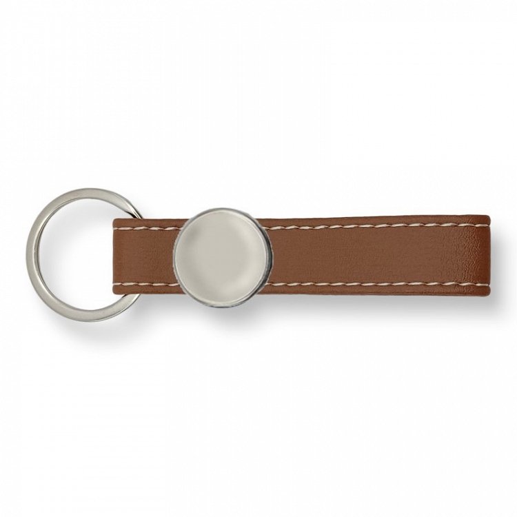 Δερμάτινο Μπρελόκ Vespa με Σμάλτο | Καφέ