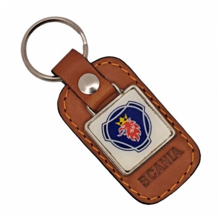 Δερμάτινο μπρελόκ Scania Καφέ