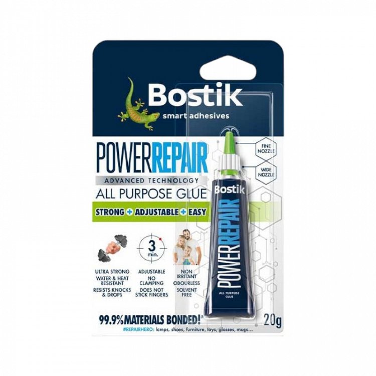 Διάφανη Πανίσχυρη Ελαστική Κόλλα Power Repair 20gr Bostik