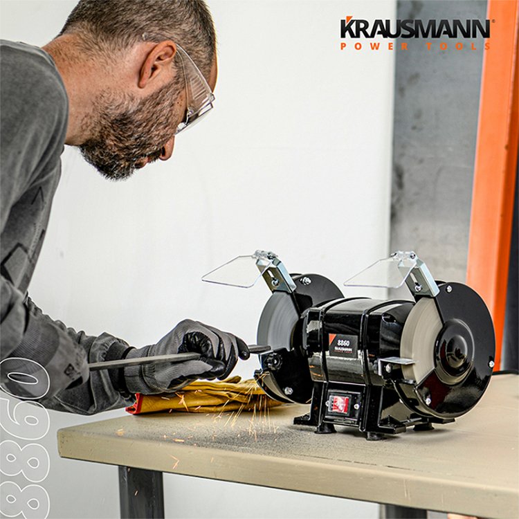 Δίδυμος Τροχός Πάγκου 300W Krausmann (8860)