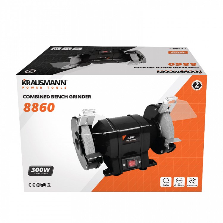 Δίδυμος Τροχός Πάγκου 300W Krausmann (8860)