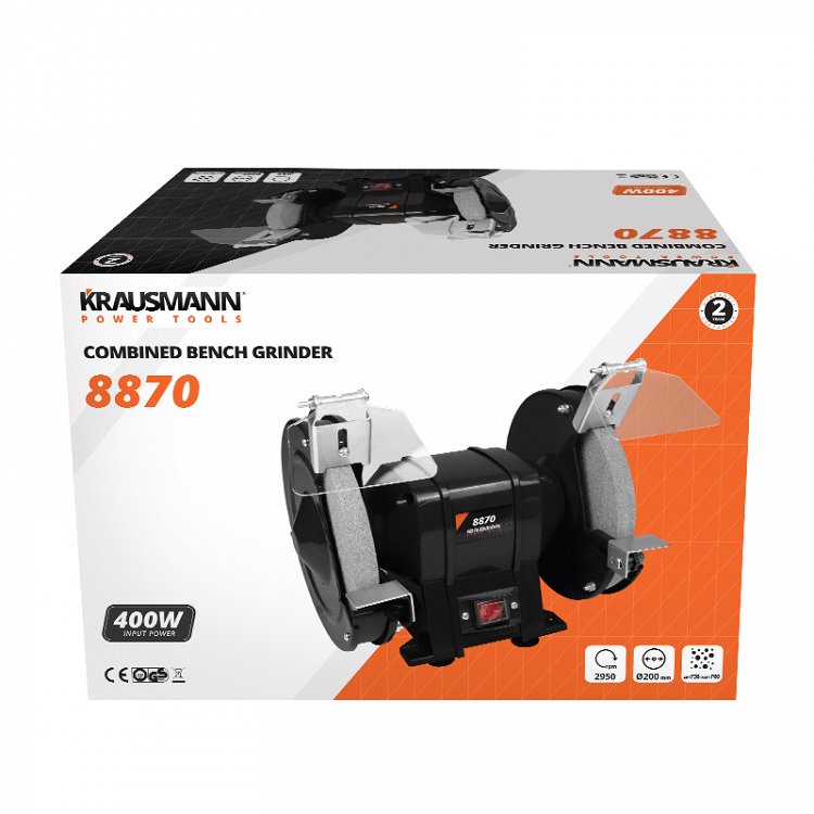 Δίδυμος Τροχός Πάγκου 400W Krausmann (8870)