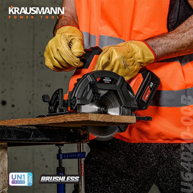 Δισκοπρίονο BL Solo Επαναφορτιζόμενo 20V Krausmann (U64020-00Β)