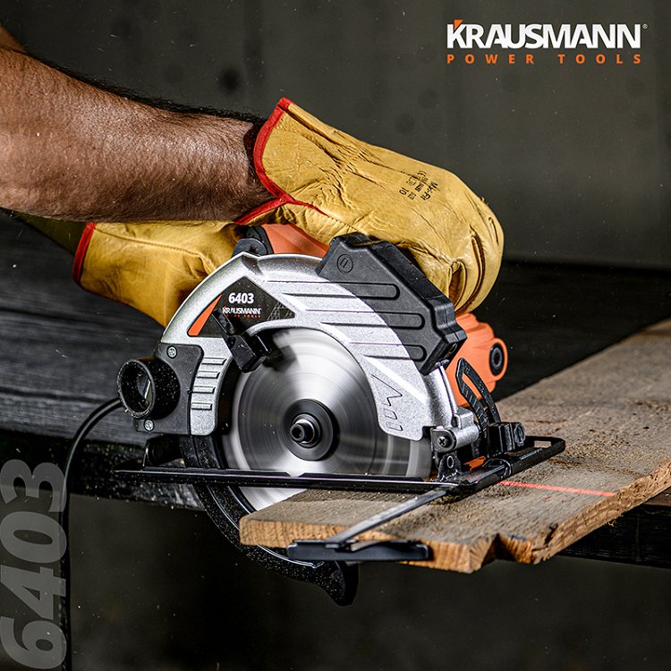 Δισκοπρίονο Χειρός Με Λέιζερ 1400W (6403)