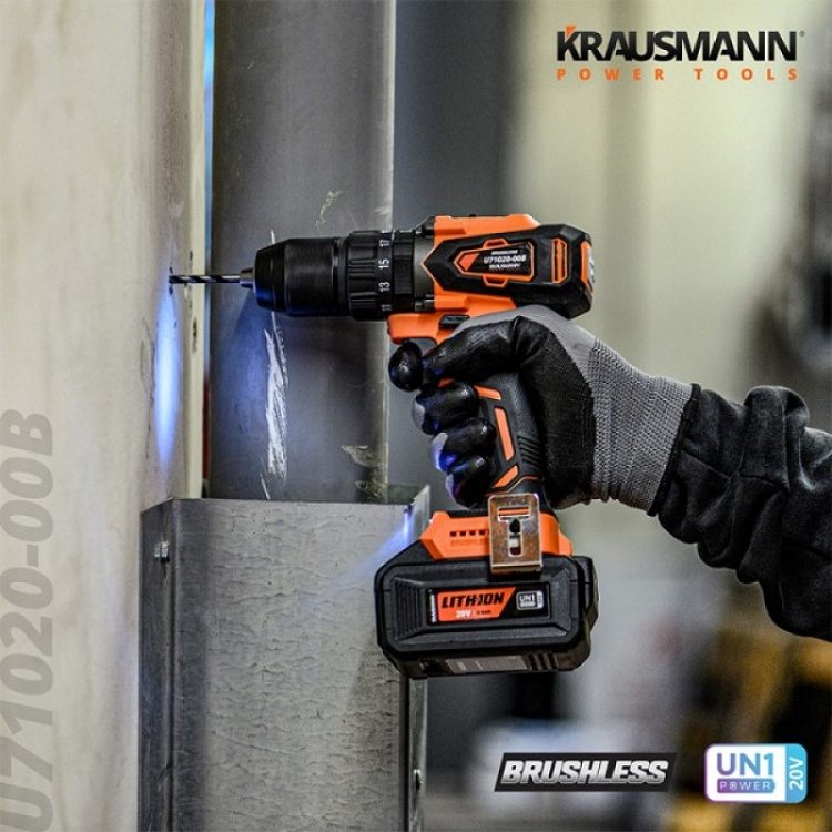 ΣΕΤ Δραπανοκατσάβιδο Κρουστικό Επαναφορτιζόμενο 20V Krausmann (U71020-15SB)