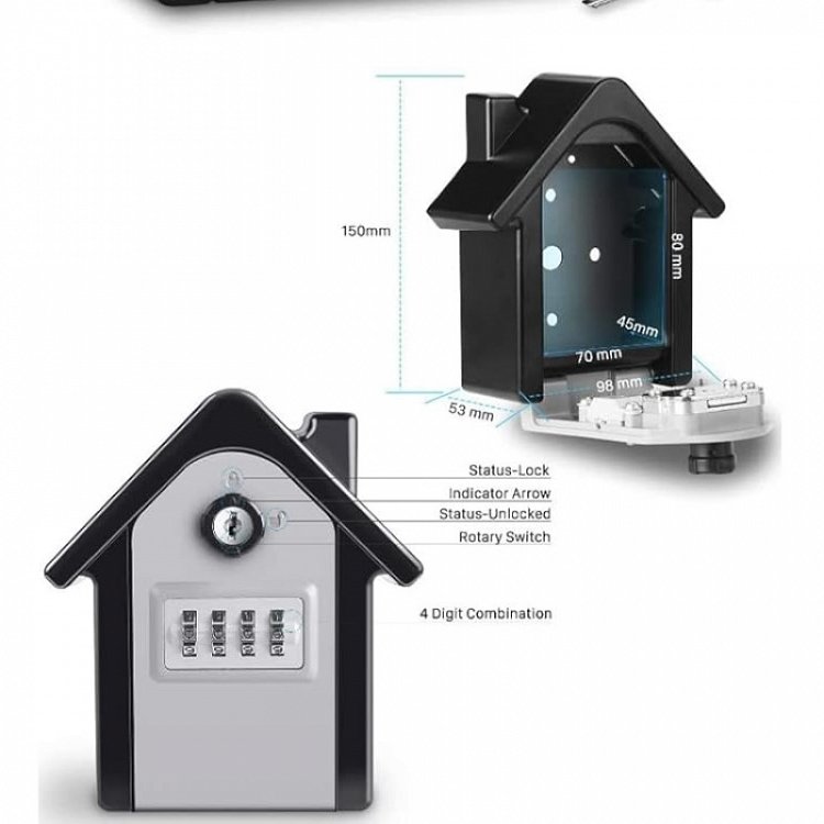 Επιτοίχια Κλειδοθήκη Gevy-GP με Συνδυασμό και Κλειδί Εκτάκτου Ανάγκης