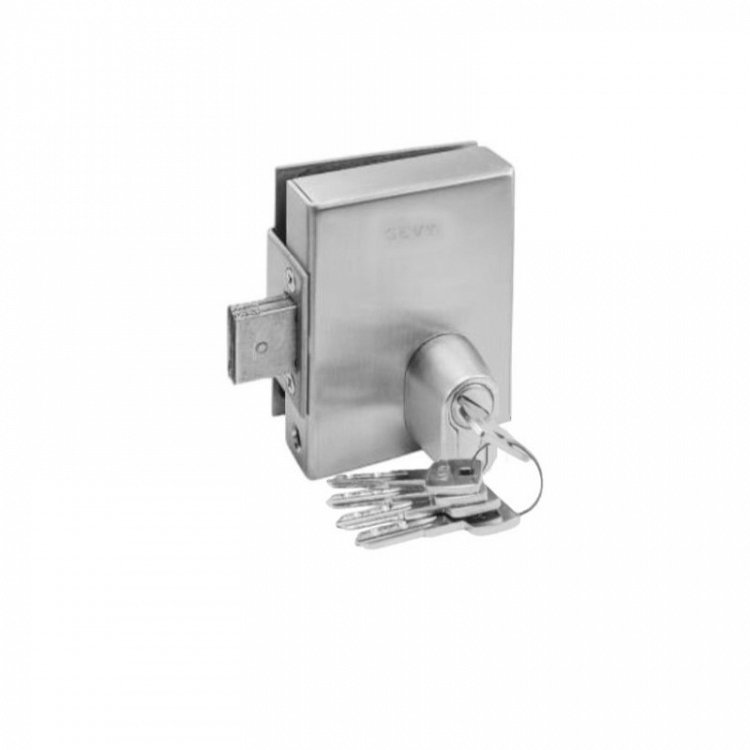 Gevy πρόσθετη κλειδαριά γυάλινης πόρτας με κύλινδρο ασφαλείας