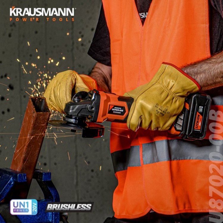 ΣΕΤ Γωνιακός Τροχός Ø125 Επαναφορτιζόμενο 20V BL Krausmann (U87020-24SB)