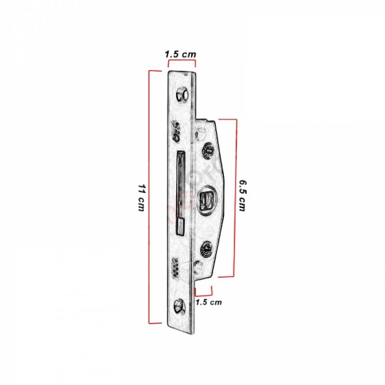 Γρυλάκι Παραθύρου Σιδερένιο Χωνευτό Σε Χρυσό Ματ Με Αντίκρισμα.