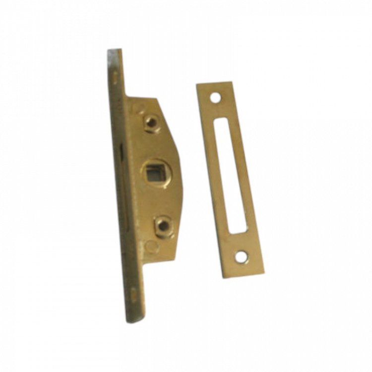 Γρυλάκι Παραθύρου Σιδερένιο Χωνευτό Σε Χρυσό Ματ Με Αντίκρισμα.