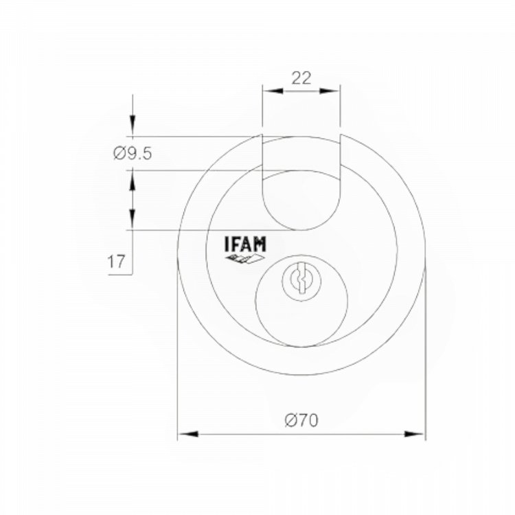 Λουκέτο Ασφαλείας IFAM Circular | με Κλειδί