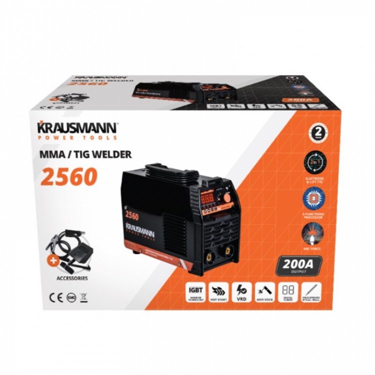 Ηλεκτροσυγκόλληση MMA/TIG 200A Krausmann (2560)