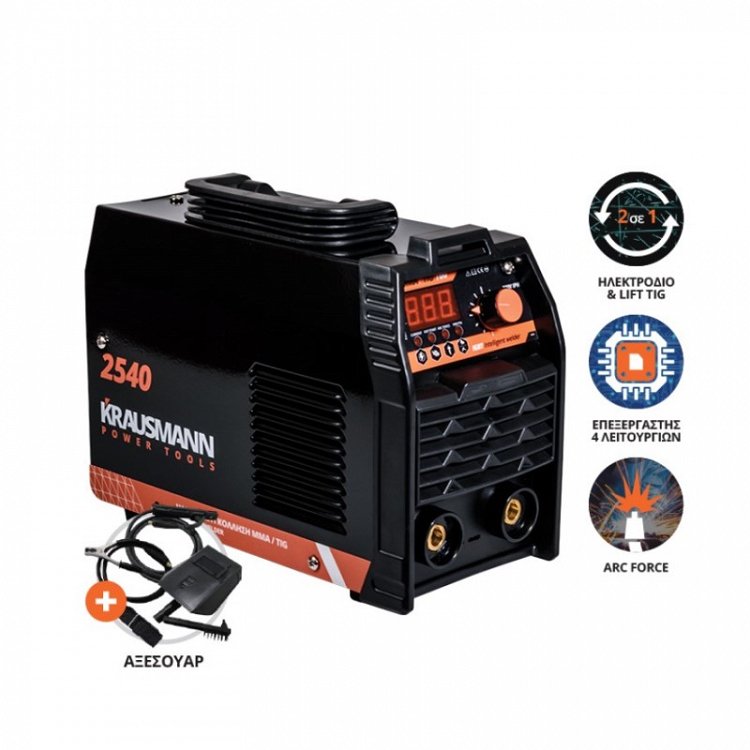Ηλεκτροσυγκόλληση MMA/TIG 160A Krausmann (2540)