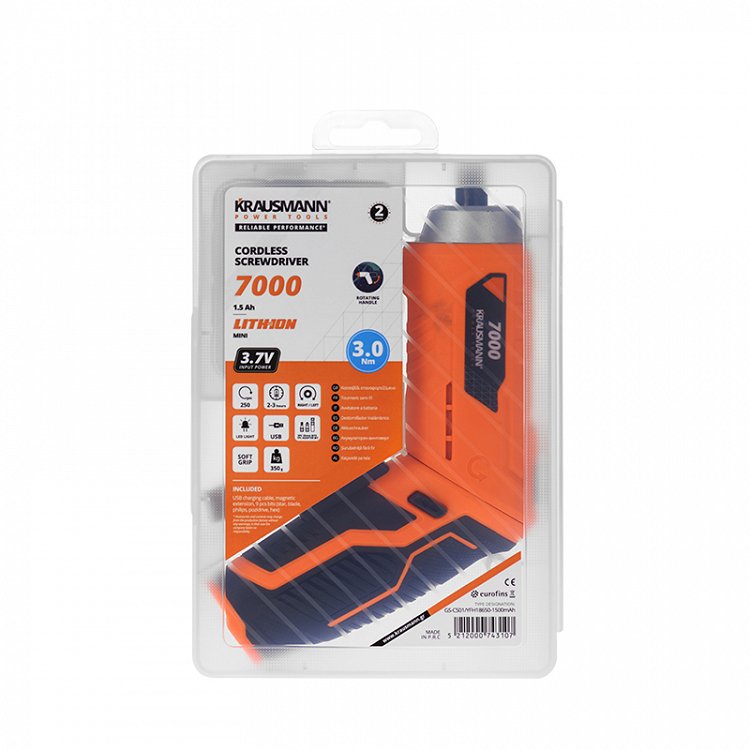 Κατσαβίδι Επαναφορτιζόμενο 3.7V (7000)