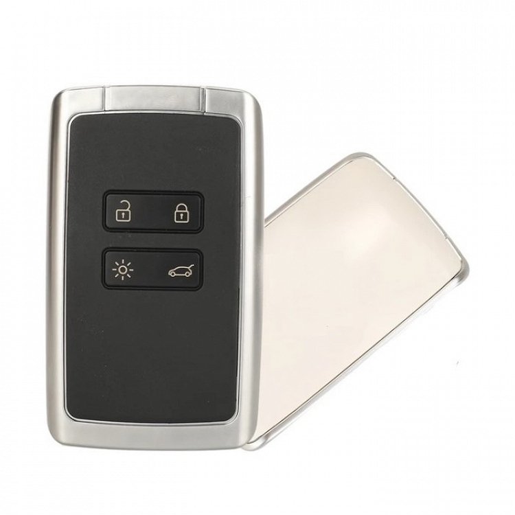 Κέλυφος για νέα κάρτα Renault με λάμα VA2 και 4 κουμπιά άσπρο