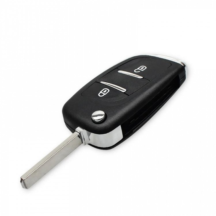 Κέλυφος Peugeot με Λάμα VA2 και 2 Κουμπιά Αναδιπλούμενο με νικέλ φινίρισμα