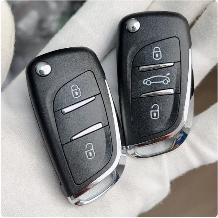 Κέλυφος Peugeot με Λάμα VA2 και 2 Κουμπιά Αναδιπλούμενο με νικέλ φινίρισμα