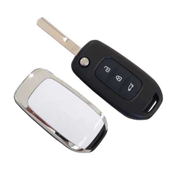 Τηλεχειριστήριο τύπου Renault (PCF7961M HITAG AES CHIP) με λάμα VA2 και 3 κουμπιά