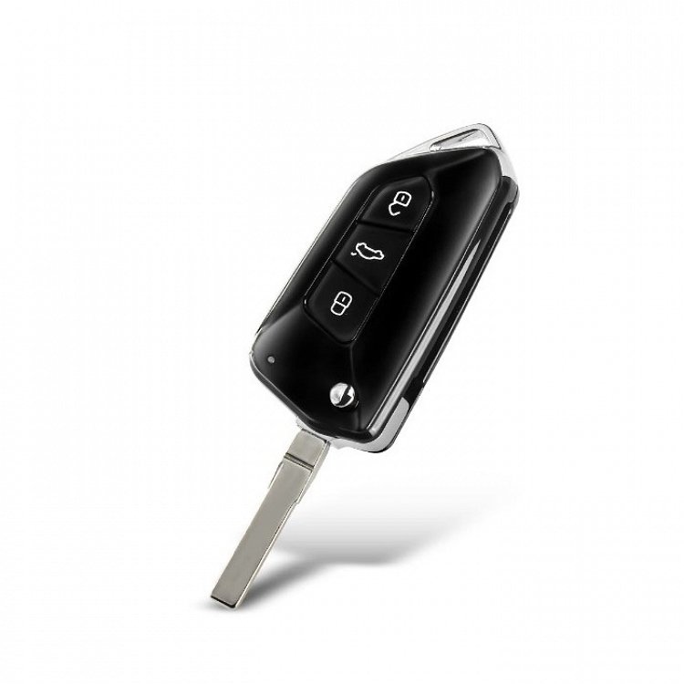 Κέλυφος Volkswagen/Skoda με Λάμα HU66 και 3 Κουμπιά Αναδιπλούμενο