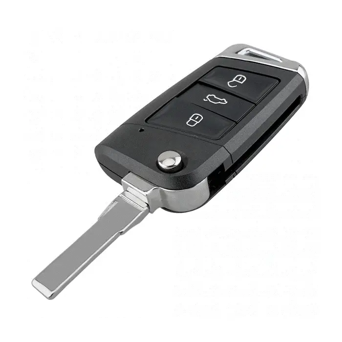 Κέλυφος αναδιπλούμενου τηλεχειριστηρίου με HU66 λάμα και 3 κουμπιά αυτοκινήτου τύπου Group Vag