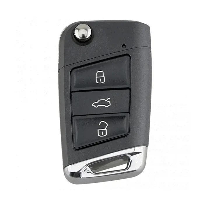 Κέλυφος αναδιπλούμενου τηλεχειριστηρίου με HU66 λάμα και 3 κουμπιά αυτοκινήτου τύπου Group Vag