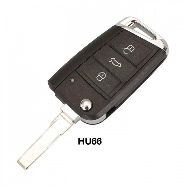 Κέλυφος αναδιπλούμενου τηλεχειριστηρίου με HU66 λάμα και 3 κουμπιά τύπου αυτοκινήτου Group Vag